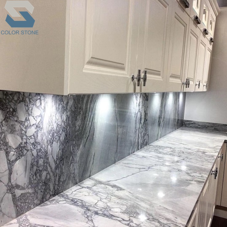 Calacatta grey marble countertops